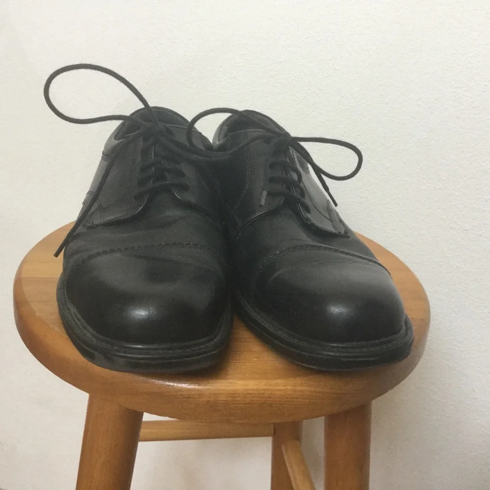 Hunter's Bay Men's Black LeatherLace Up Dress Shoes Size 11.5